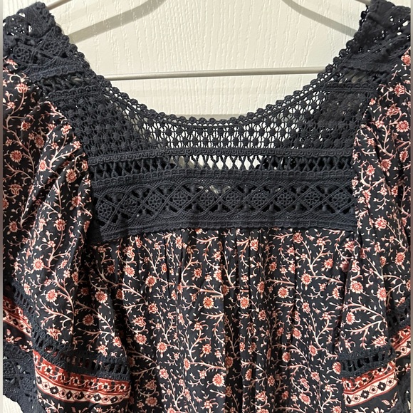 Sea New York Aurora Crochet Panel Printed Dress - Picture 3 of 10